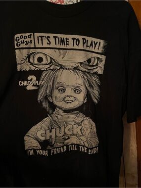 Child’s Play 2 Black CHUCKY Graphic Logo Tee